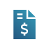 icon of paper with dollar sign