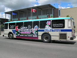 Rose Festival Ad on bus