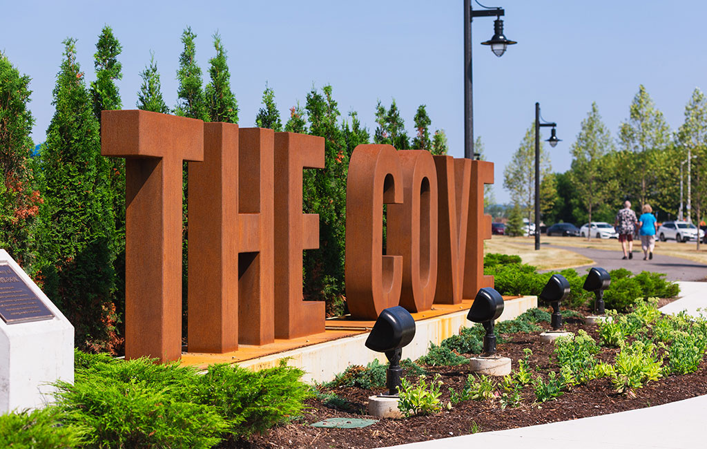 the cove park sign