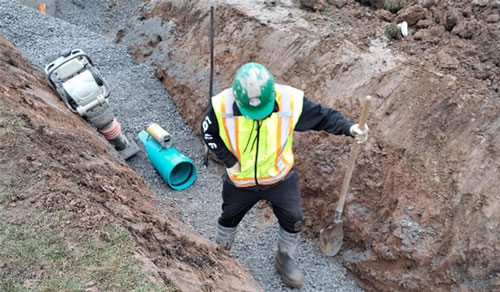 image of a road construction site