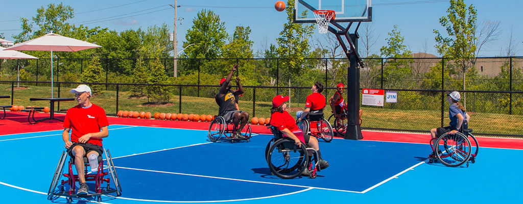 image of an para basketball game