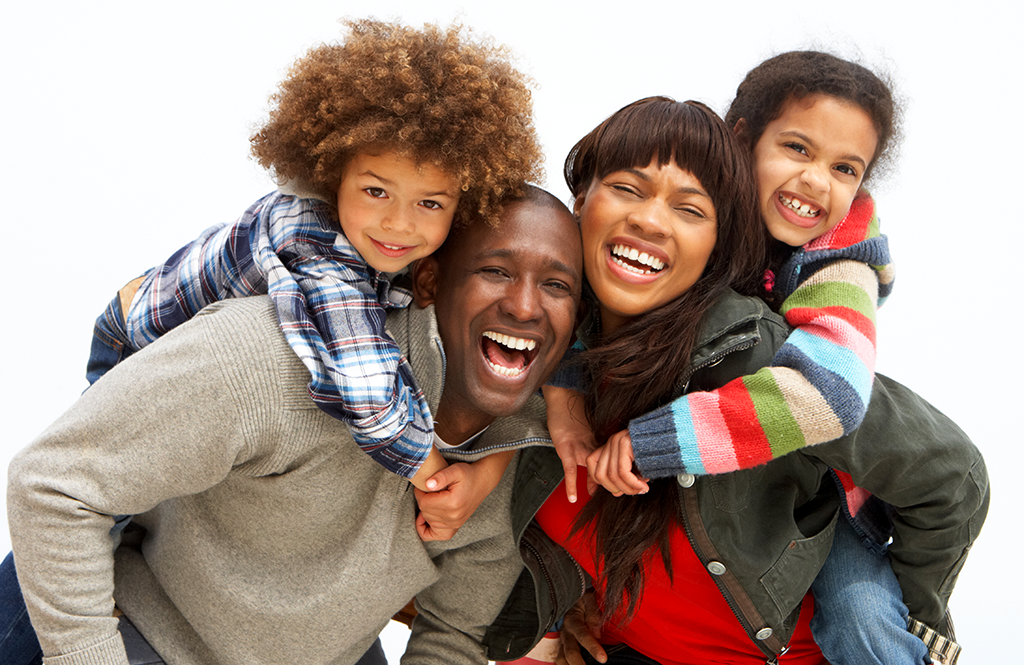 a smiling family