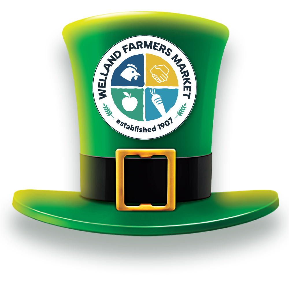 leprechaun hat with the market logo