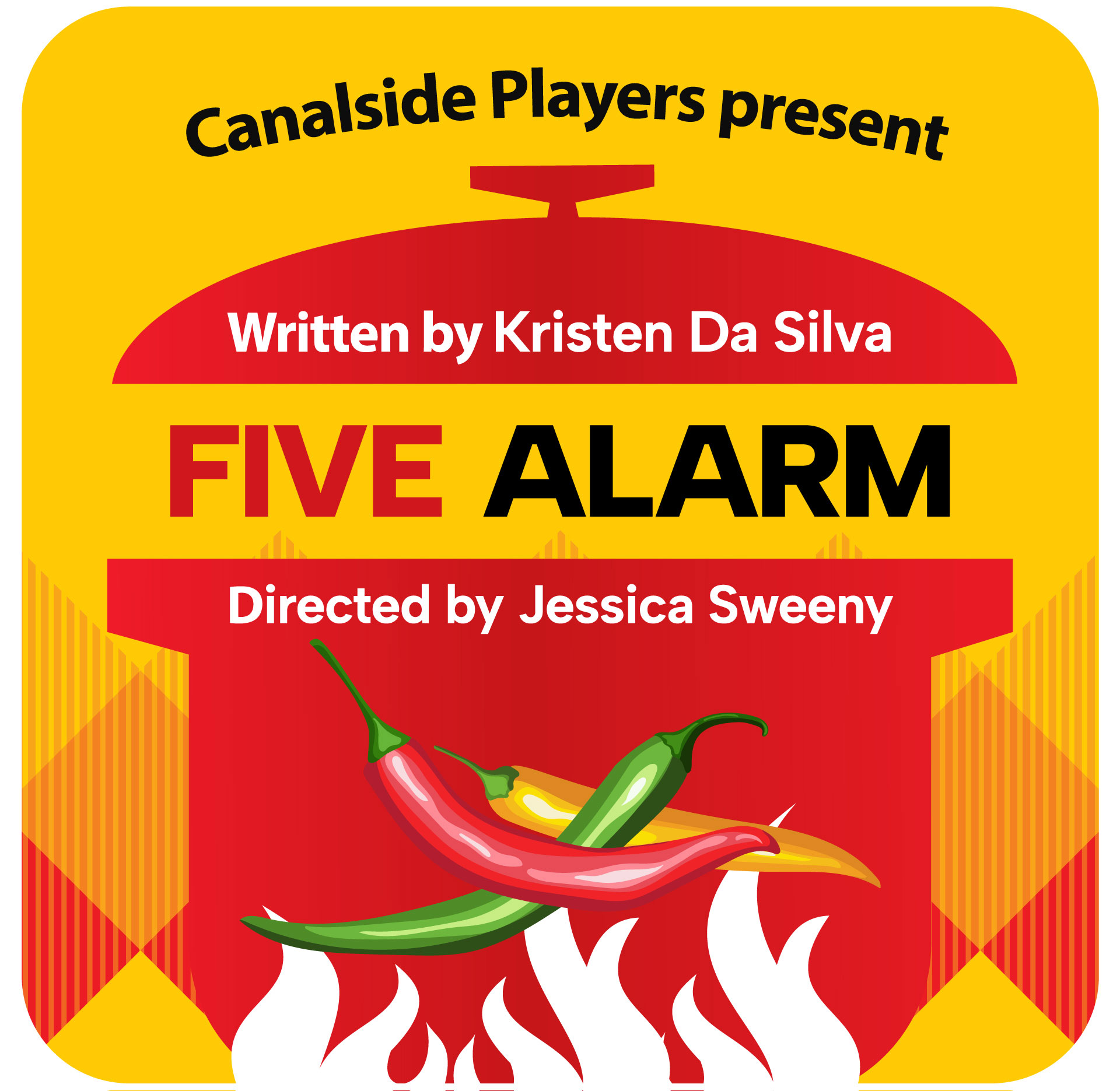 graphic of a chili post and flames