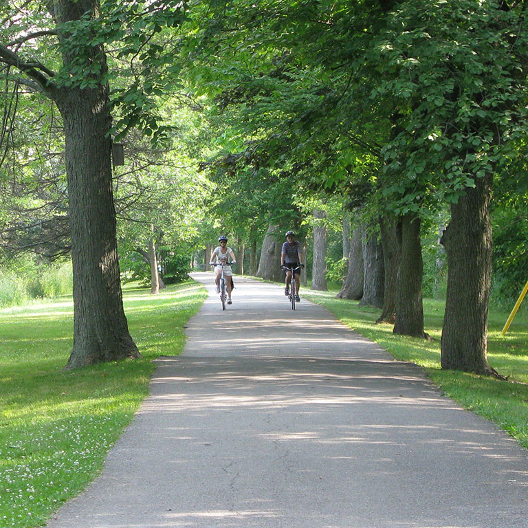 image of a cyclists on Merritt Island 