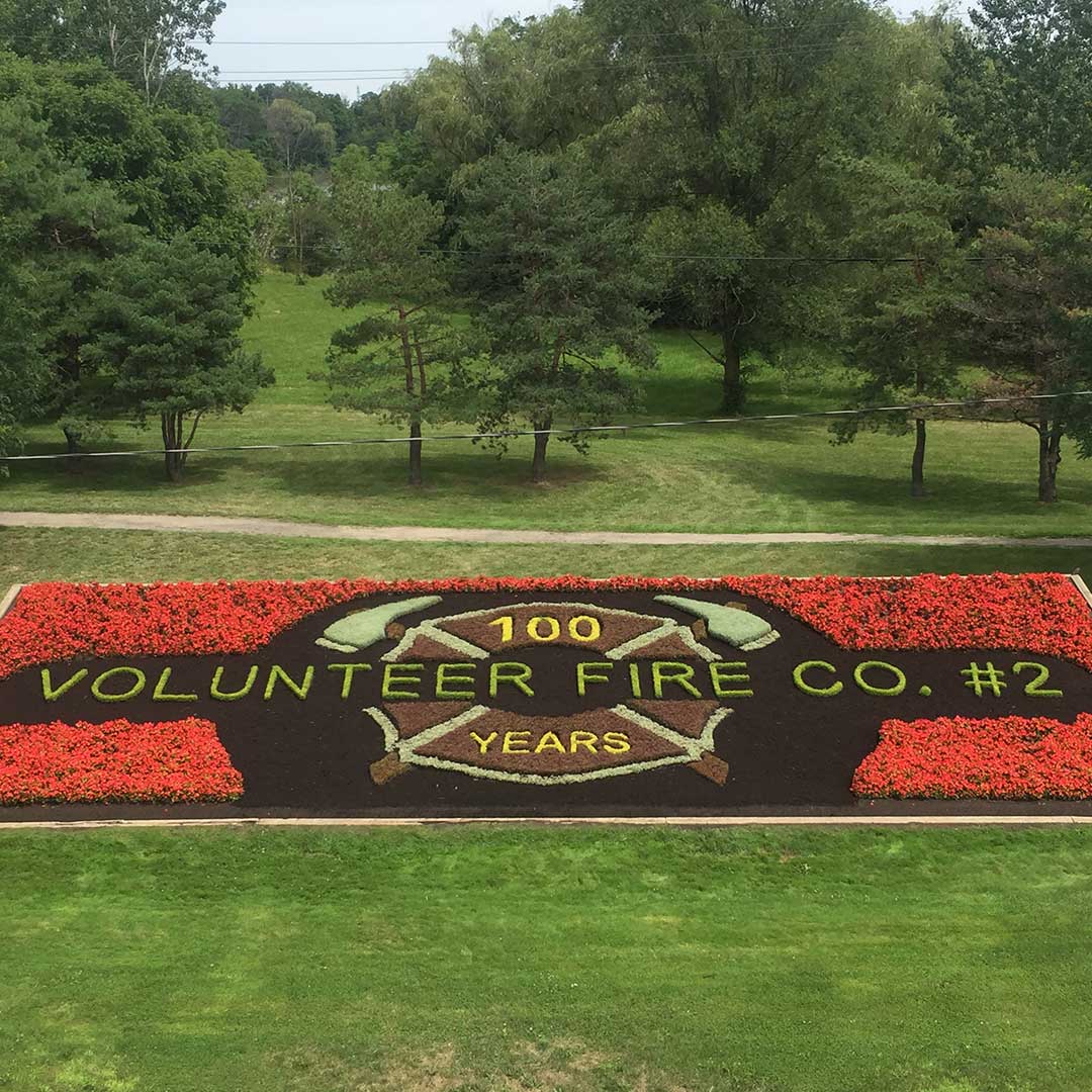 image of vol fire floral display