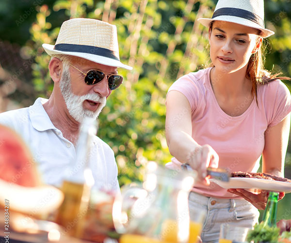 image of people eat outside