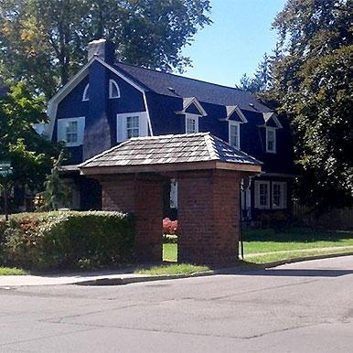 image of the south side of the brick archways