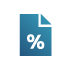 icon of a percentage bill