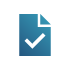 icon of document with a checkmark