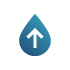 icon of water droplet with arrow up