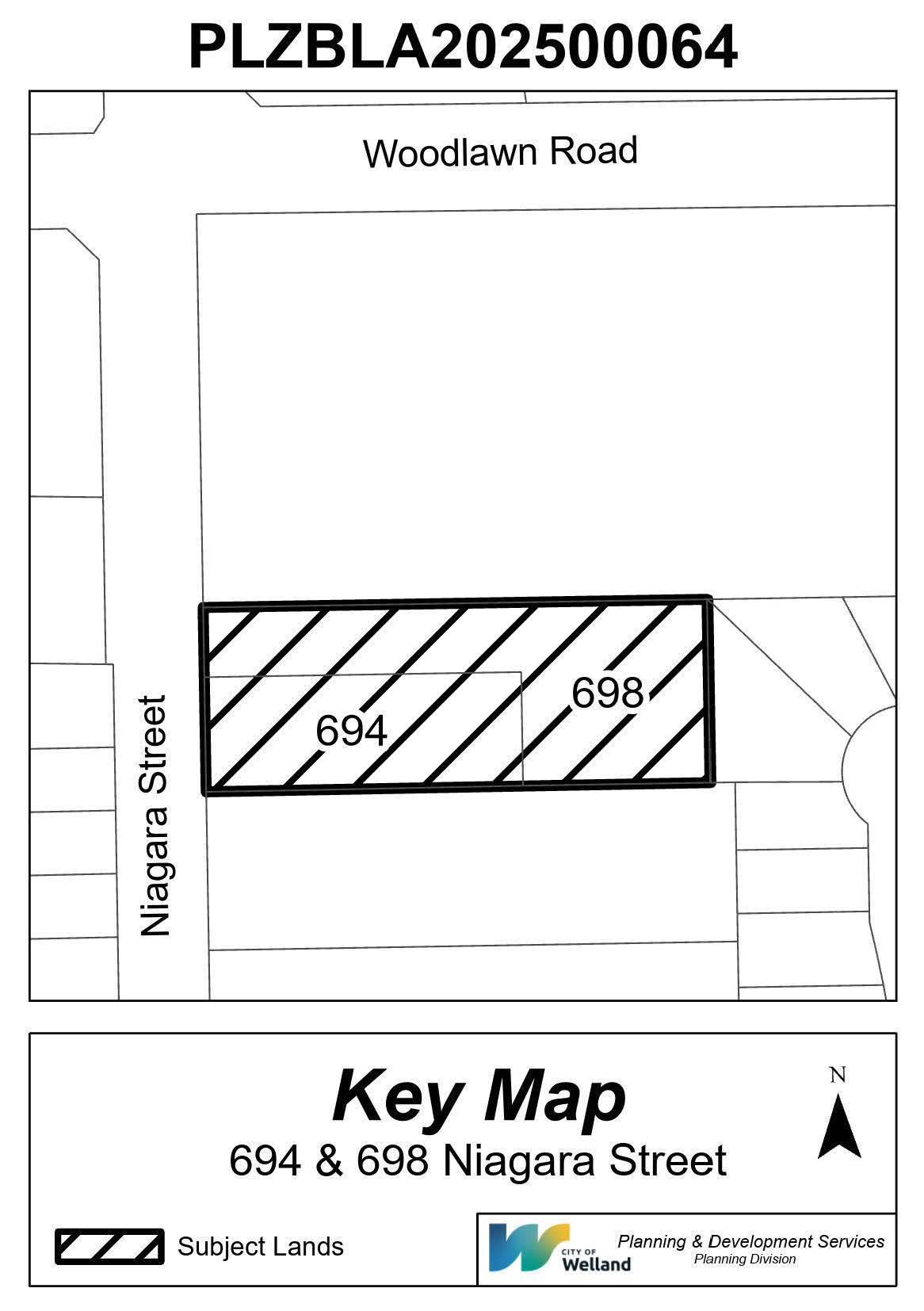 map of 694 and 698 Aquaduct Street