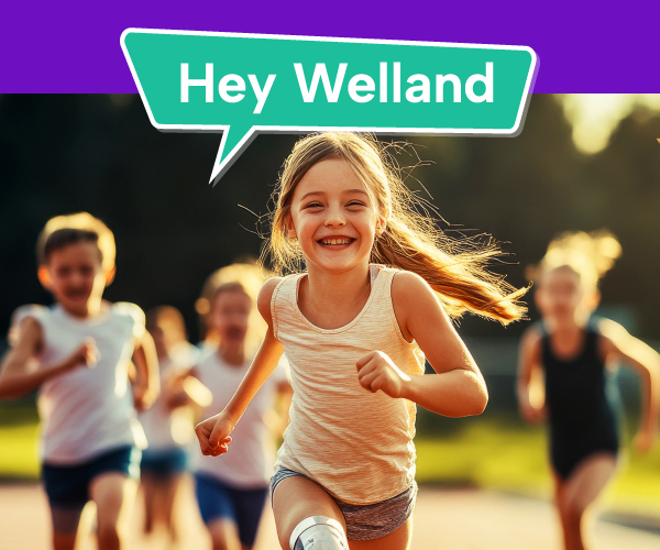 image of girl running