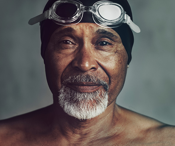 image of  man swimming